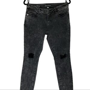 Super Skinny Decree Jeans Juniors Size‎ 9 Black Distressed